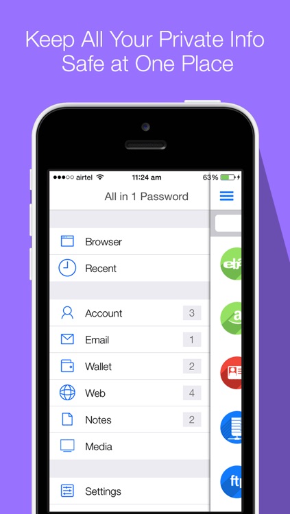 All in 1 Password Manager & Secret Camera - Secure digital Wallet application to Hide Personal Data with Private Browser