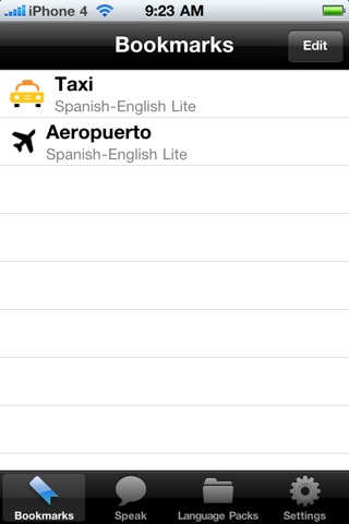 Spanish to English Voice Talking Translator Phrasebook EchoMobi Travel Speak LITE screenshot 4