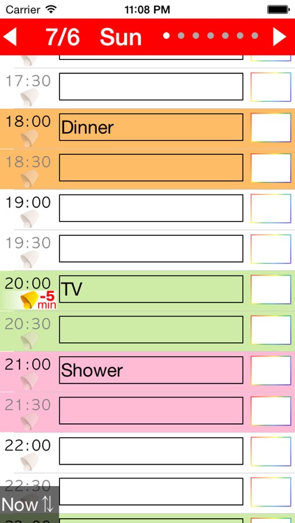 Week Table - Weekly Schedule Timetable / scheduler / planner