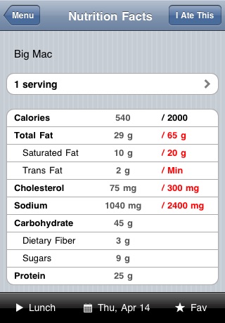 Restaurant Calorie Counter screenshot-3