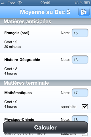 Moyenne Au Bac S screenshot 2