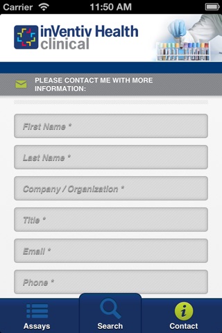 inVentiv Health Bioanalytical Assay List screenshot 3