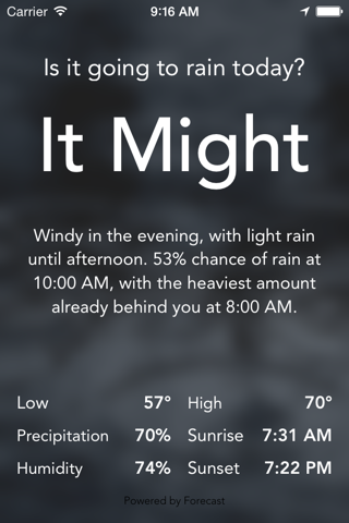 Rain? - Is it going to rain today? screenshot 2