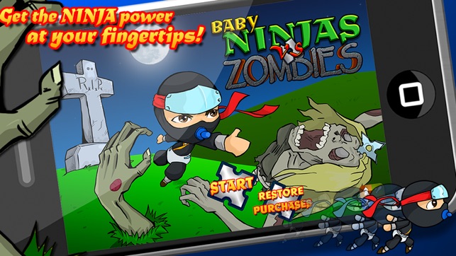 Baby Ninja vs zombies - Best shoot and chop flying action fo(圖1)-速報App