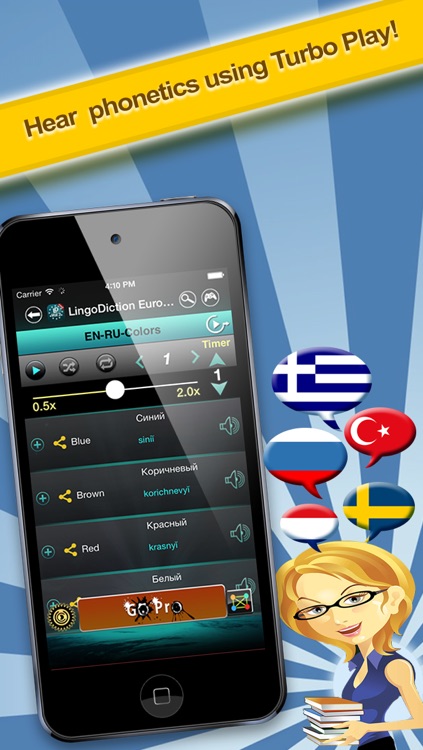 LingoDiction: Dutch, Turkish, Russian, Swedish & Greek Language Learning with Speaking Tutor FREE