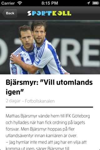 Sportkoll Fotboll screenshot 2