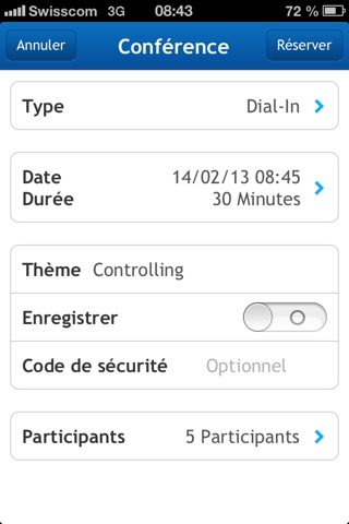 Conferencing Swisscom screenshot 2