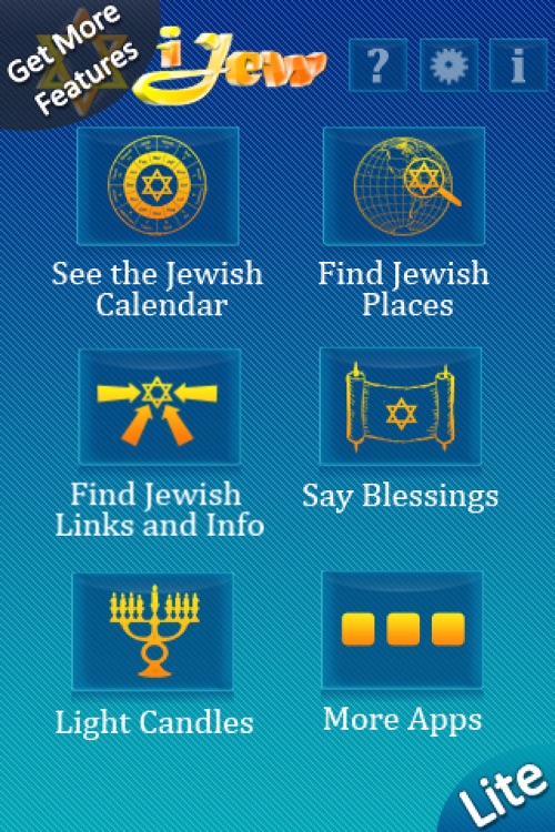 iJew Mobile Lite – Find Jewish Places, Say Blessings, Light Candles, Jewish Calendar, and More Free!