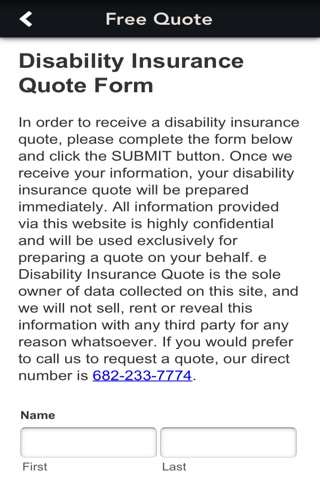 Disability Insurance Quote screenshot 2