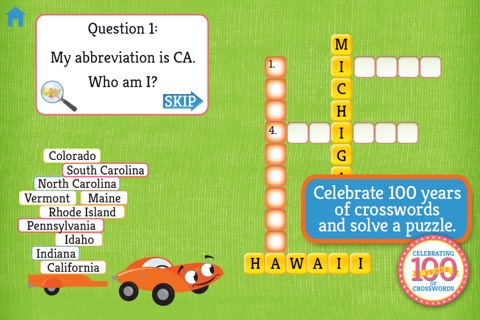 State Bingo and Geography Crossword screenshot 2