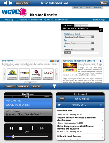 WGVU Real Oldies App for iPad screenshot 4