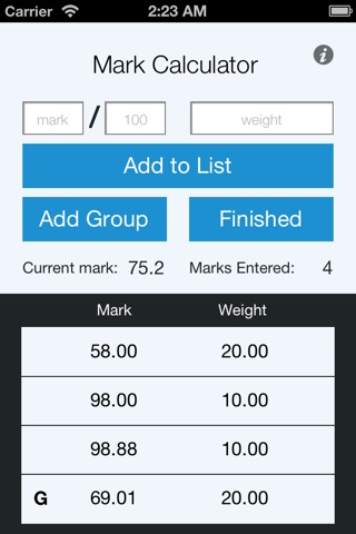 Mark Calculator screenshot 3