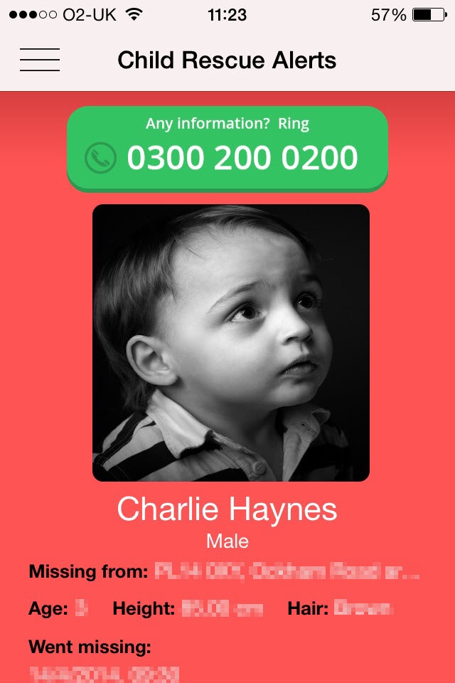 Child Rescue Alert UK screenshot 2