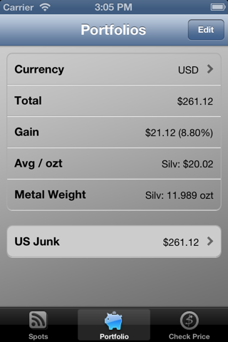 Junk and Silver Coin Calculator Lite screenshot 2