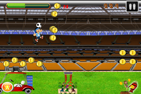 Soccer Ball Ballon Ninja Jump - Stadium Coin Runner Free screenshot 2