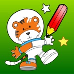 Space Colouring Book for Children Learn to colour an astronaut, shuttle, ufo, planets and more