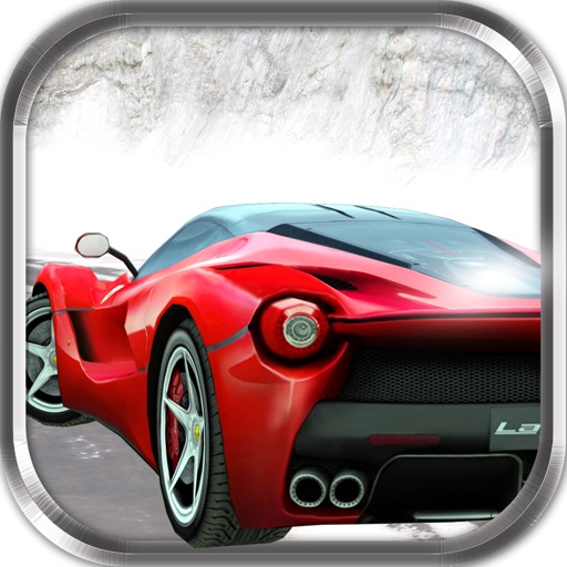 3d Car Racing -Super speed car racing on the Edge snow montains