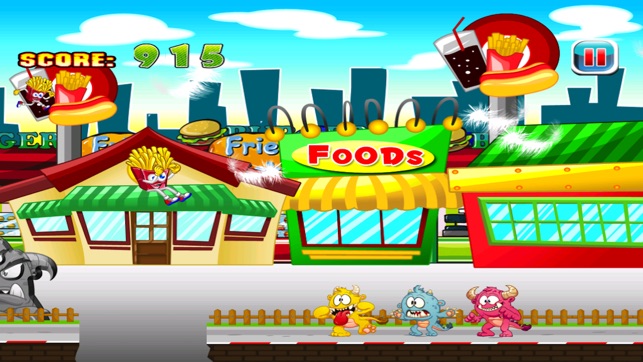 French Fries Happy Day : Street Food Monsters Running Escape(圖4)-速報App