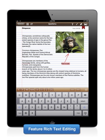 iNotes for iPad screenshot 2