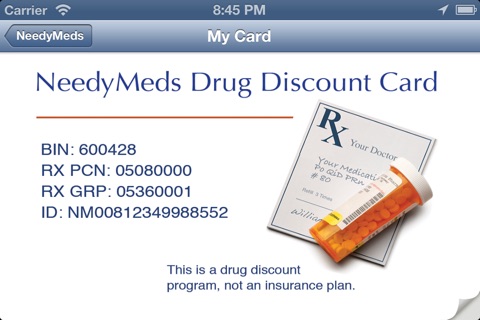 NeedyMeds Drug Pricing Tool screenshot 2