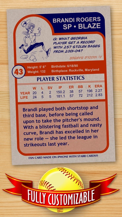 Softball Card Maker - Make Your Own Custom Softball Cards with Starr Cards screenshot-1