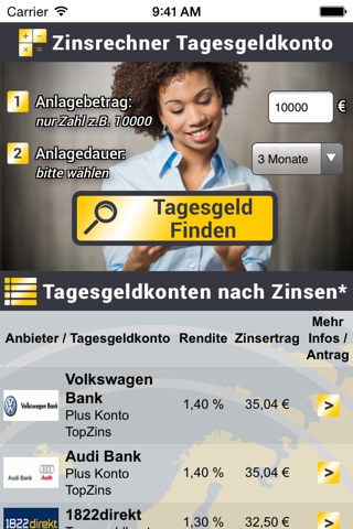 Tagesgeld vergleich screenshot 2