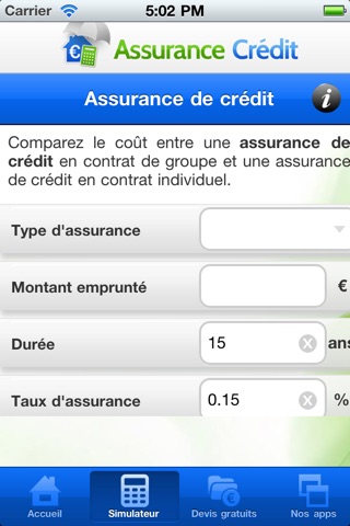 Assurance Crédit screenshot 2