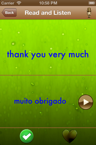 Learn Portuguese Phrases In Female Voice free screenshot 3