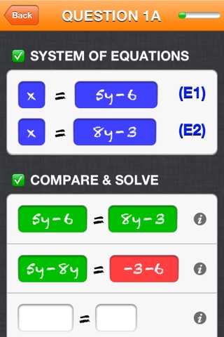 Solving a system of 2 equations in 2 unknowns screenshot 2