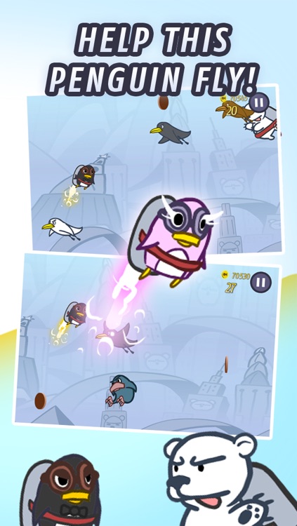 Rocket Penguin Jetpack Racing screenshot-3