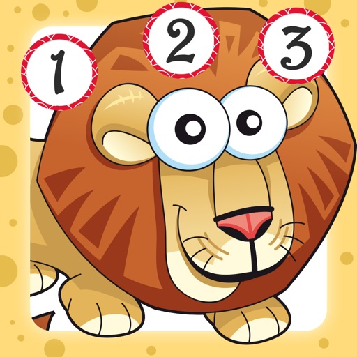 Savannah counting game for children: Learn to count the numbers 1-10 with safari animals