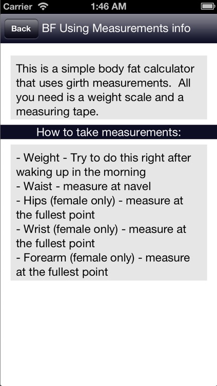 Body Fat - Calculator