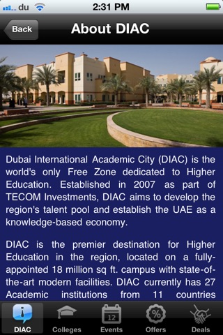 DIAC Student Hub screenshot 2