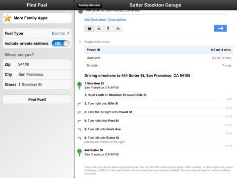 Скриншот из Alternative Fuel Station Finder (Electric,LPG,LNG & Liquid Based) Oil and Gas