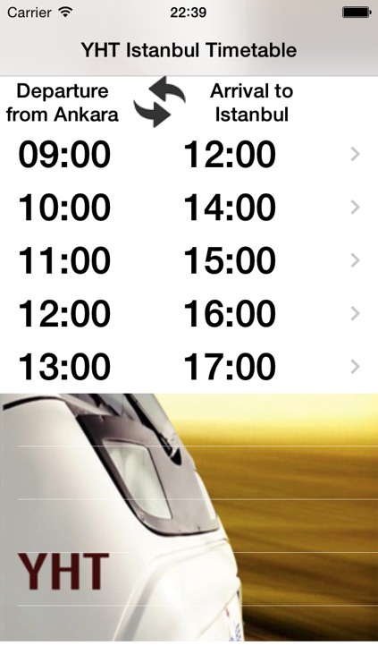 YHT Istanbul Timetable