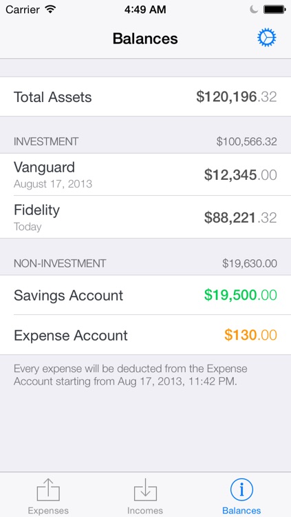 Money Zen - Simple Personal Finance and Shopping List to save money, track expenses, income and deposits & withdrawals for your investment accounts screenshot-4