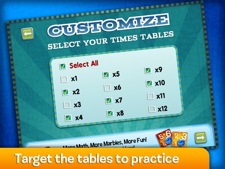 Marble Math Multiplication