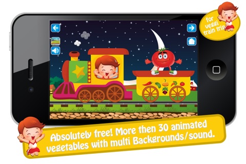 Vegetable Train Trip for Kids screenshot 3