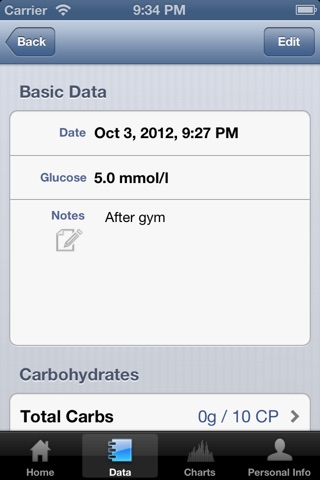 Diabetes Logger screenshot 3