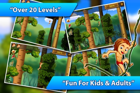 A Jungle Swing - Sonic Rope Dash Physics Game Pro screenshot 3