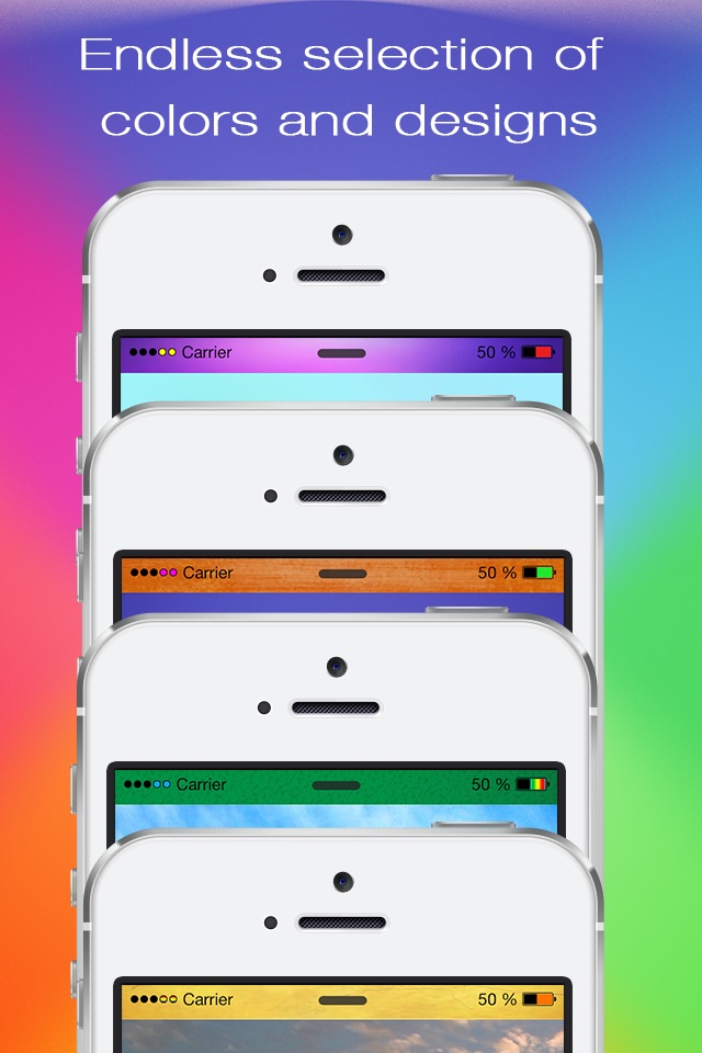 Pimp Your Top Bar - Color Status Bar Wallpaper for your Lock Screen screenshot 2