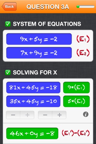 Solving a system of 2 equations in 2 unknowns screenshot 4