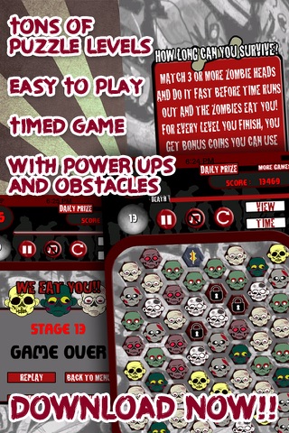 Zombie Hexa Heads Survival Puzzle screenshot 2