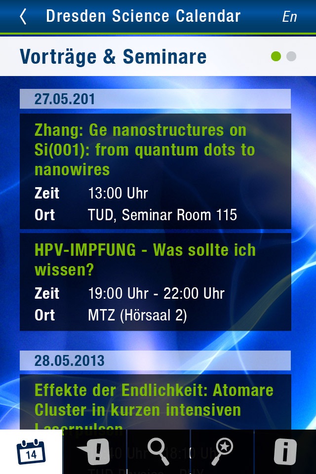 Dresden Science Calendar screenshot 2