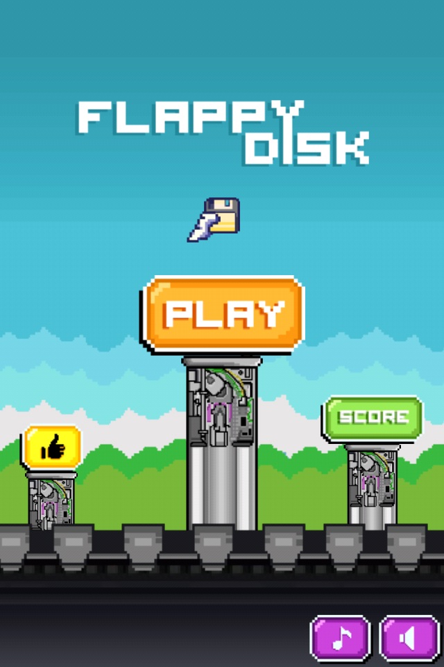 Flappy disk screenshot 2