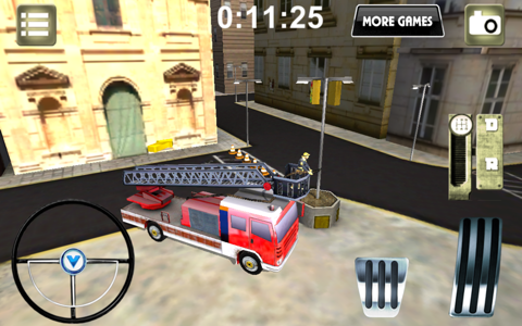 American fire truck parking 3D screenshot 2