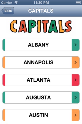 State Capitals USA screenshot 3