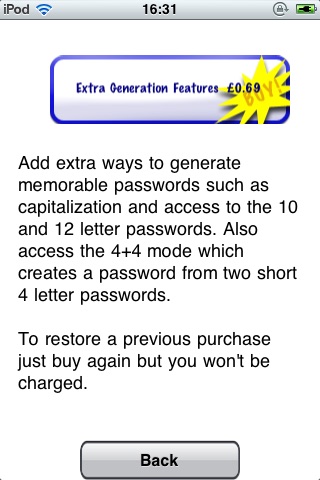 MPG (Memorable Password Generator) screenshot 2