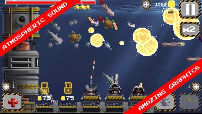 Ships and Rockets Free - Retro Pixel Art TD Arcade Underwate(圖1)-速報App