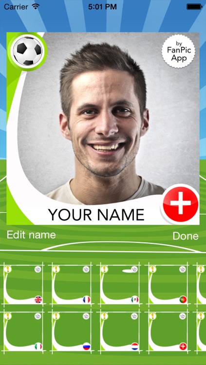 FanPic App - Photo Frames For Soccer Fans in Switzerland